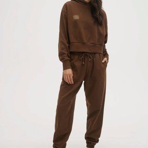 Noize Brown Cropped Hoodie